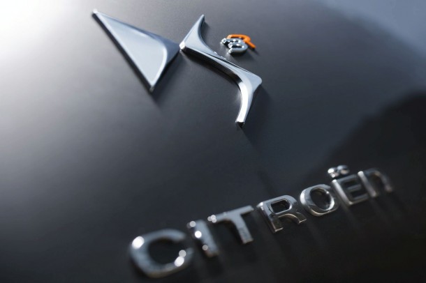 Logo de Citroën DS3 Racing Noir Obsidien et Orange